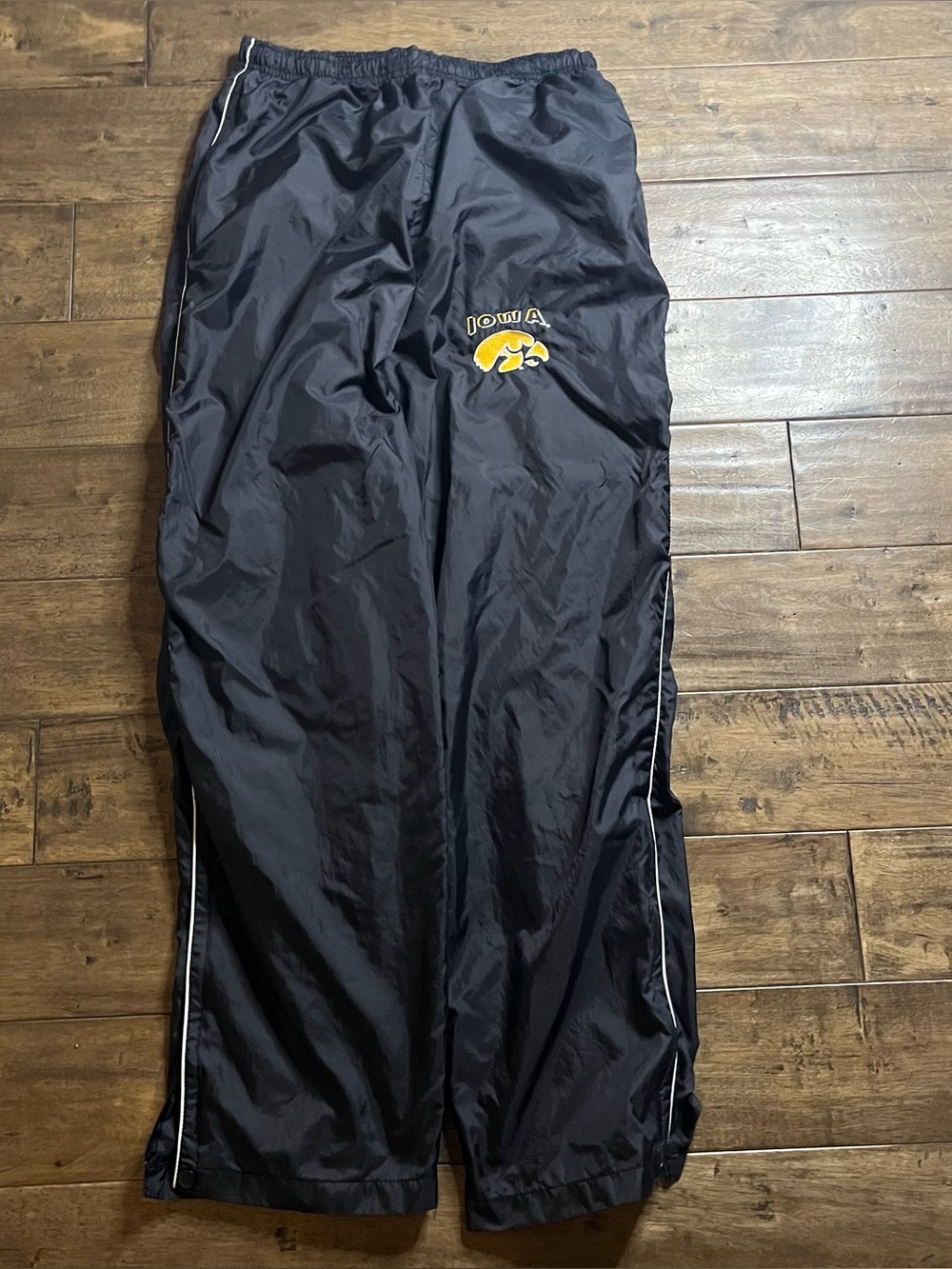 Vintage 90’s IOWA Black Baggy Track Pants